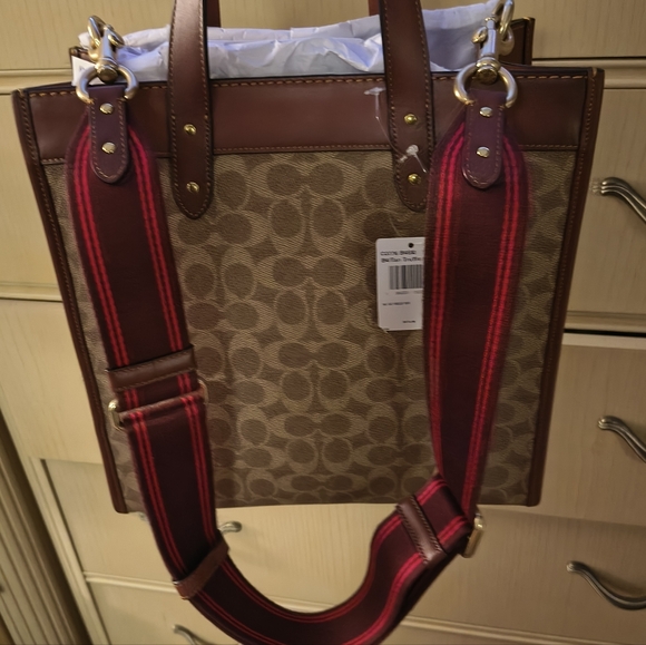 Coach Brown and Tan Signature Tote - Picture 5 of 5